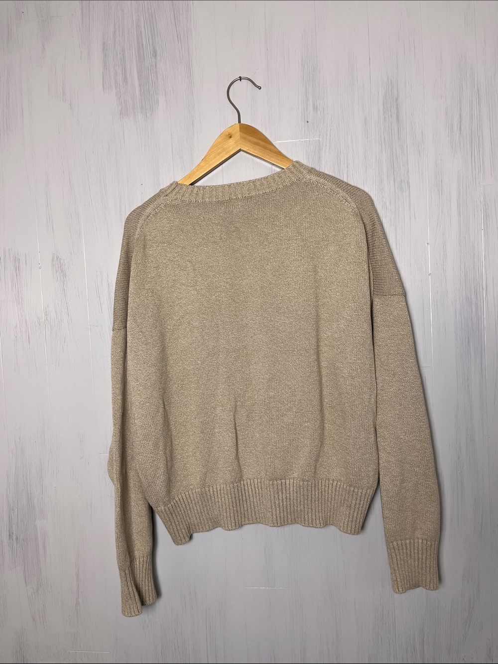 Quince Tan Organic Cotton Elevated Basic Knit Sweater Size M - Picture 5 of 5